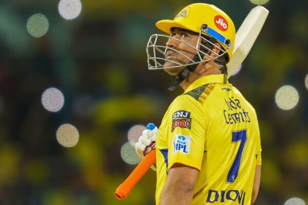 MS Dhoni CSK Future: Will He Return After IPL 2025 Exit? MS Dhoni celebrates CSK's victory with joy after a thrilling IPL match.